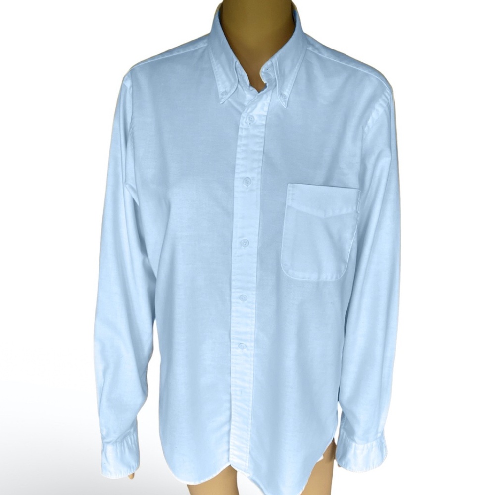 Lands' End: 15/34  Men's Long Sleeve Solid Oxford Dress Shirt